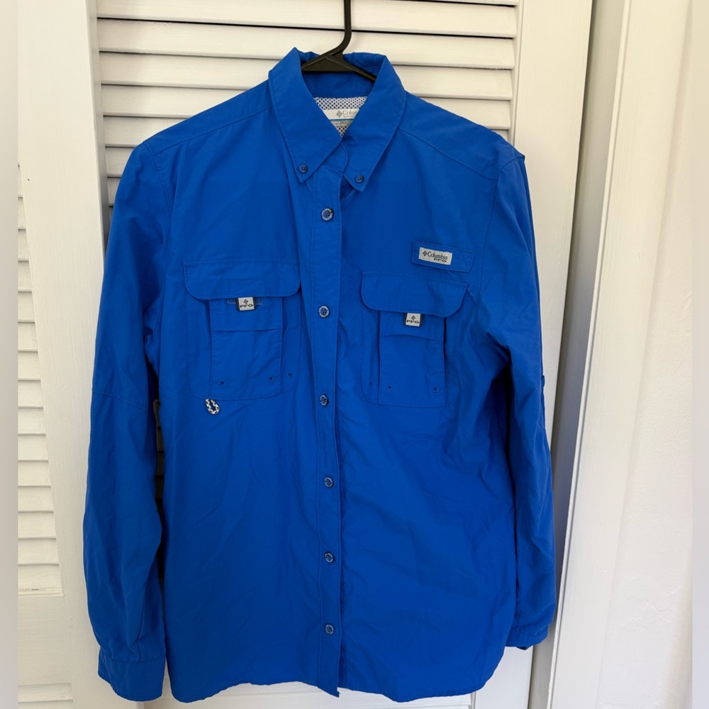 Columbia Women Vibrant Blue Shirt Jacket